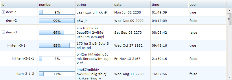 first column expandoes